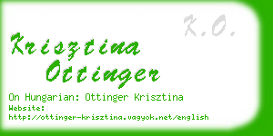 krisztina ottinger business card